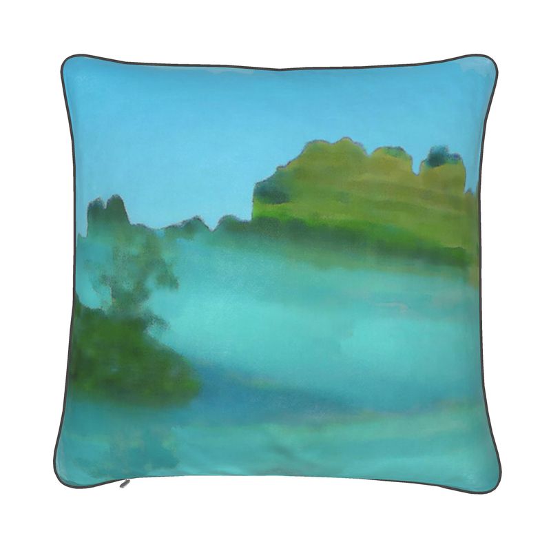 "Lake view" Art Cushion - Professional Home Décor