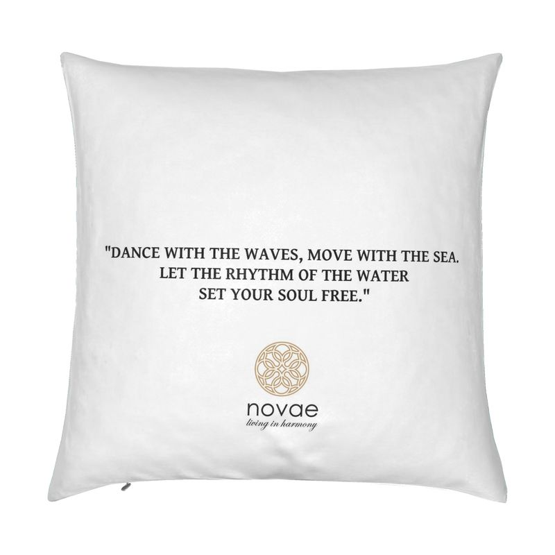 OCEAN RIPPLE CUSHION WITH QUOTE